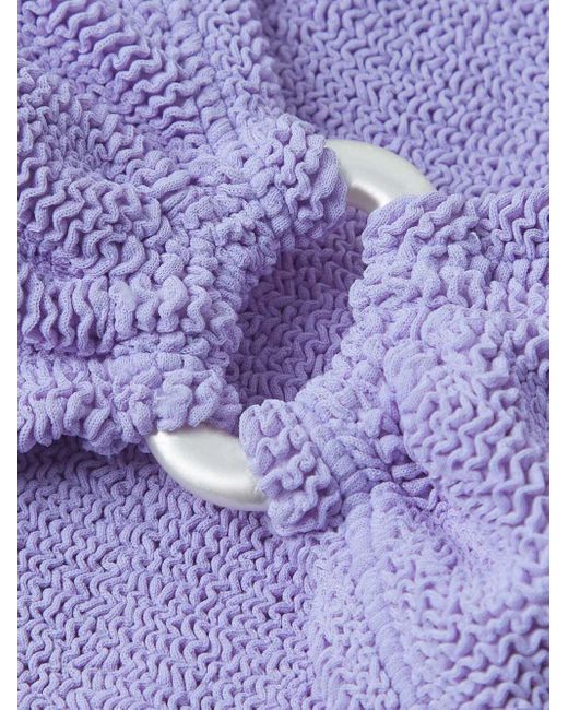 Hunza G Purple Misty Bikini mit Perlenkreis Lilac