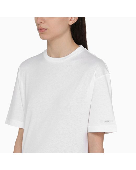 Calvin Klein White T-Shirt With Back Detail
