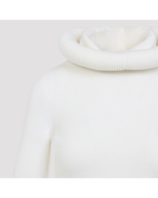 Alaïa White Hooded Pullover