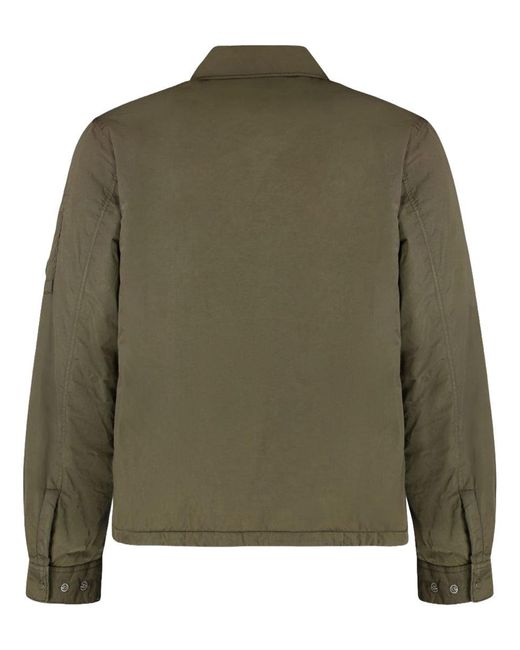 C P Company Green "Chrome-R" Overshirt for men