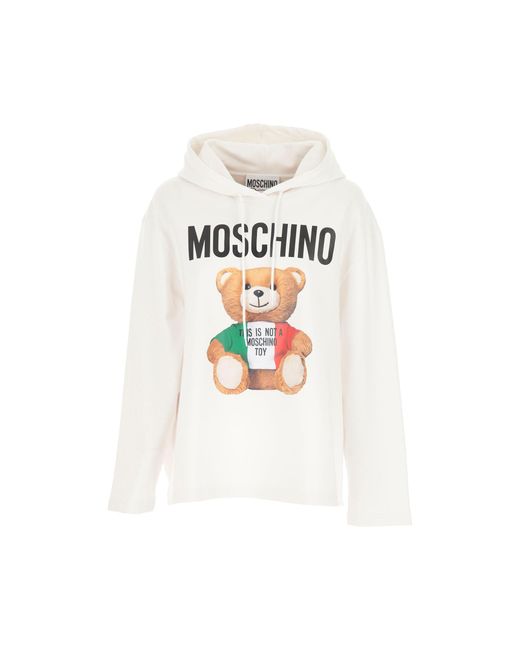 Moschino Couture White Logo Hooded Sweatshirt