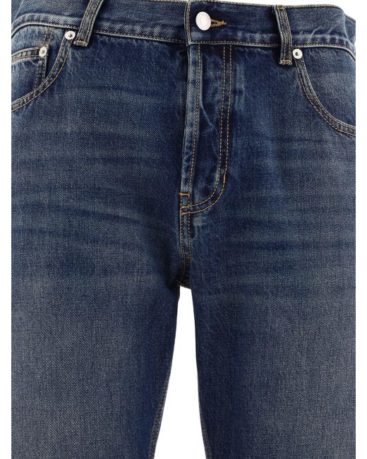 Alexander McQueen Trompe L'oil Pocket Jeans in het Blue voor heren
