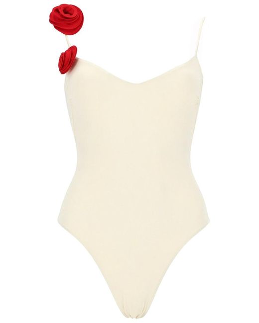 LaRevêche White Elegant One-Piece Swimsuit