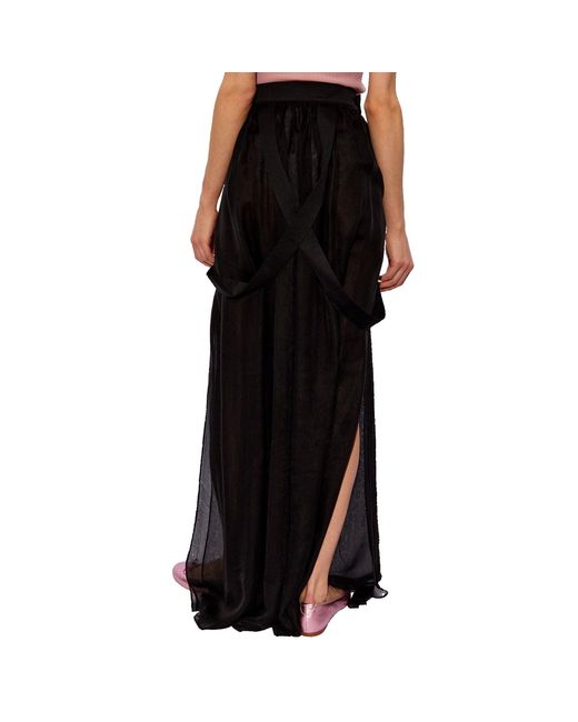 Max Mara Black Sfilata Jedy Skirt With Semi-Sheer Design