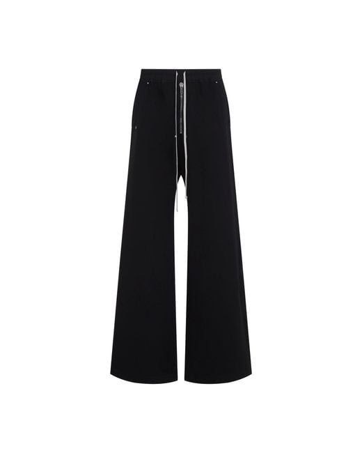 Rick Owens Black Wide Trousers for men