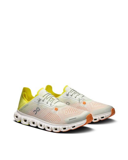 On Shoes White Sneaker Cloud 6 Coast Aloe/Limelight