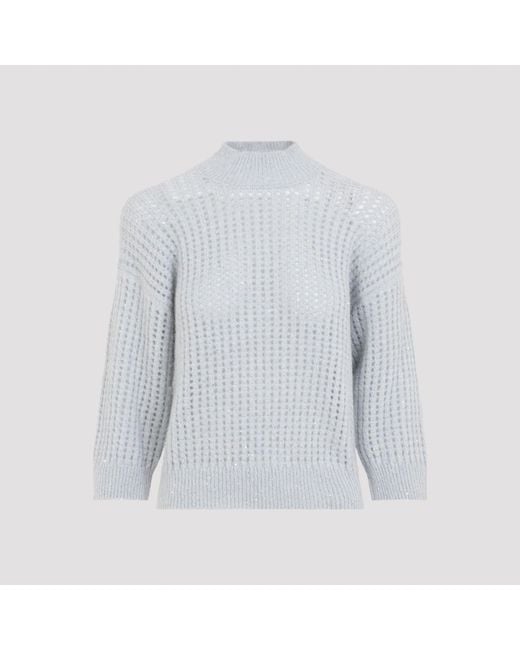 Peserico Gray Rete Sweater