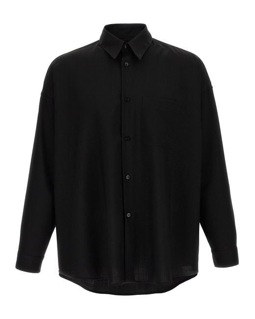 Marni Cool Wool Shirt in Black für Herren