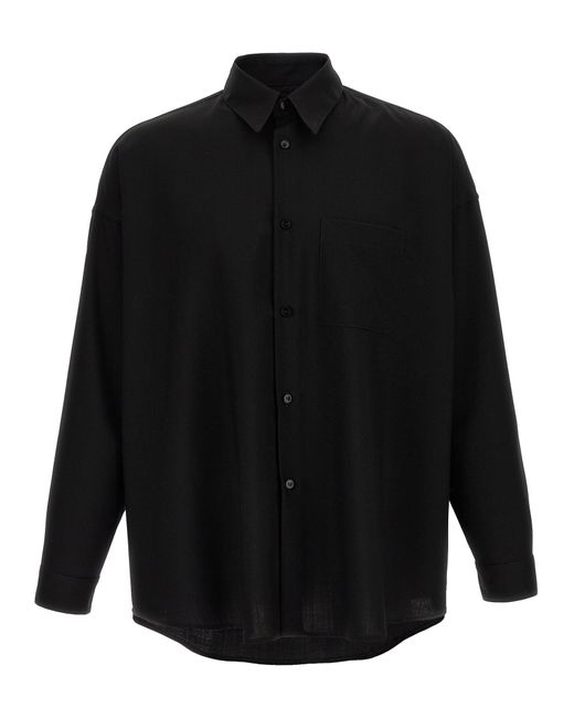 Marni Black Cool Wool Shirt for men