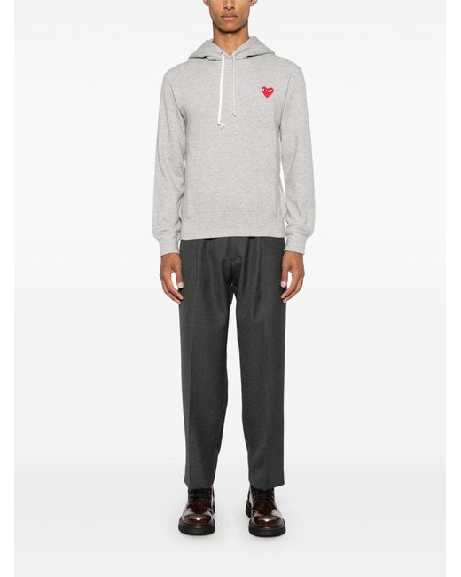Comme des Garçons White Cotton Hoodie