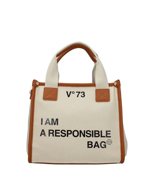 V73 Metallic Borse A Mano Responsibility Bis Donna Tessuto/Cuoio