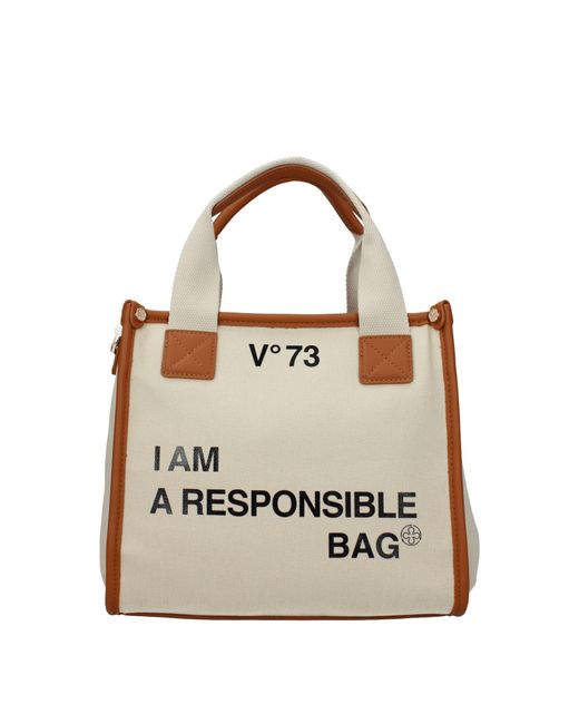 V73 Metallic Borse A Mano Responsibility Bis Donna Tessuto/Cuoio