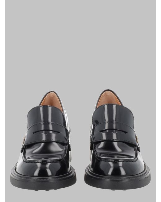 Tod's Gray Classic Leather Loafers For Fall & Winter 2026