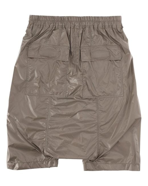 Rick Owens Gray Solid Shorts for men