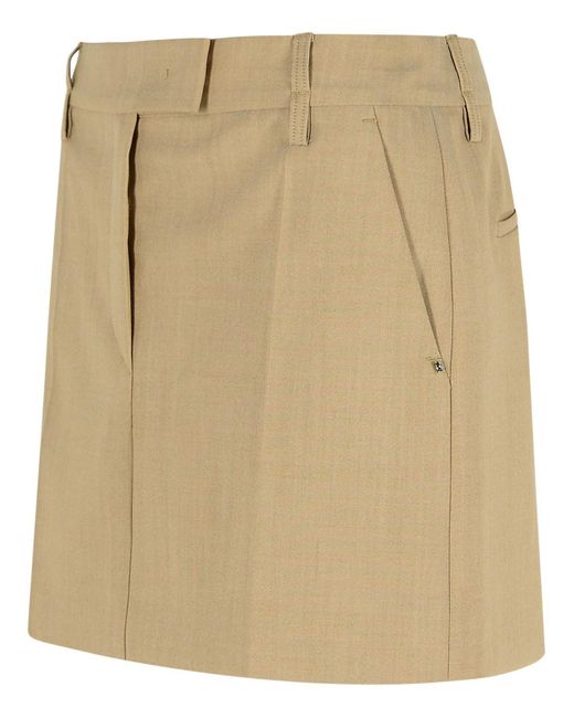 Sportmax Natural Fify' Virgin Wool Miniskirt