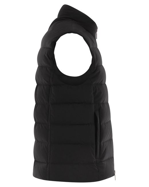 Moorer Black Oliver Kn Padded Waistcoat for men