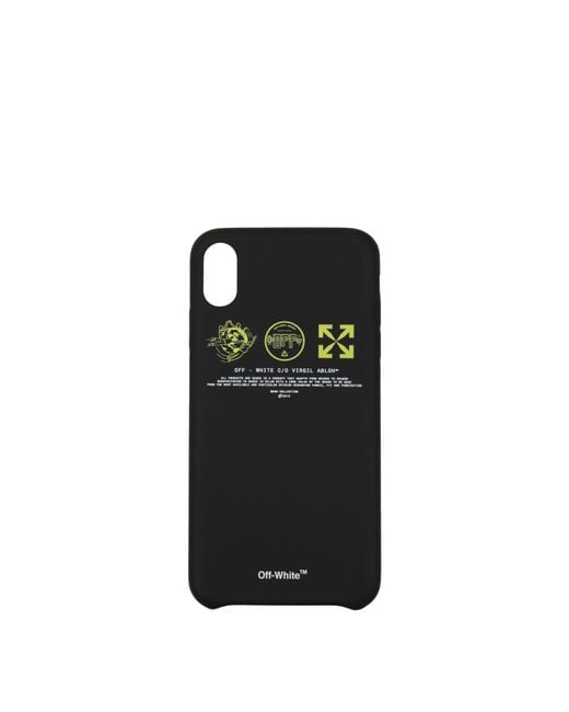 Off-White c/o Virgil Abloh Black Porta Iphone Iphone Xs Max Uomo Pvc Nero