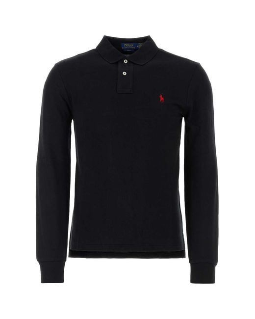 Polo Ralph Lauren Black Piquet Polo Shirt