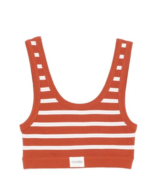Closed Gestreepte Bralette in het Red