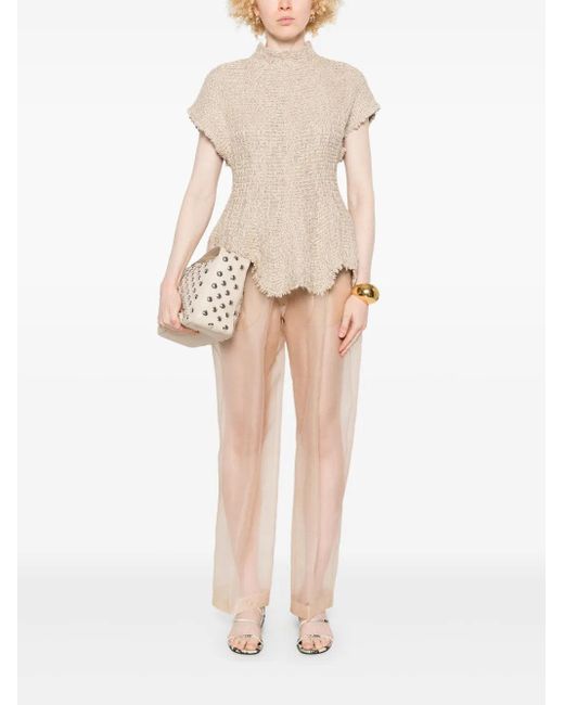 Khaite White Trenton Pants