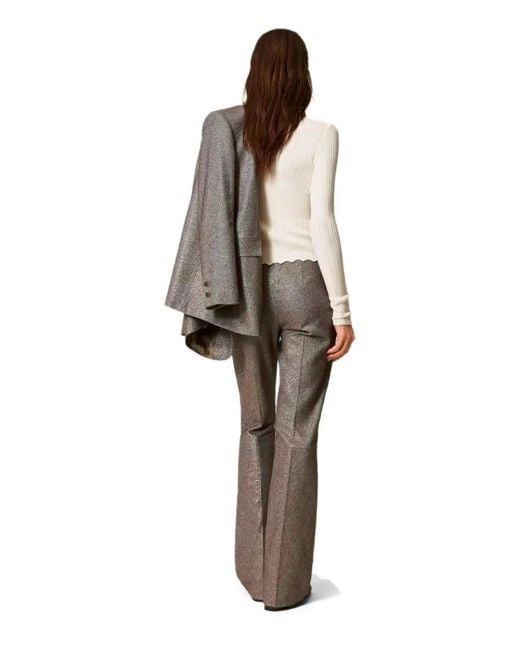 Twinset Gray Flare Pants