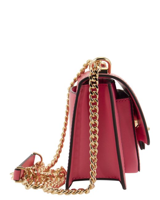 Michael Kors Red Heather Extra-small Leather Shoulder Bag