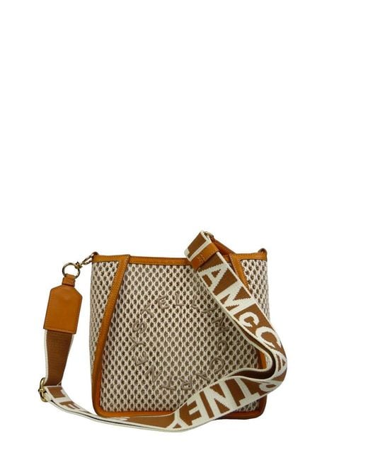 Stella McCartney Brown Shoulder Bag With Inside Pocket And Coloured Pattern