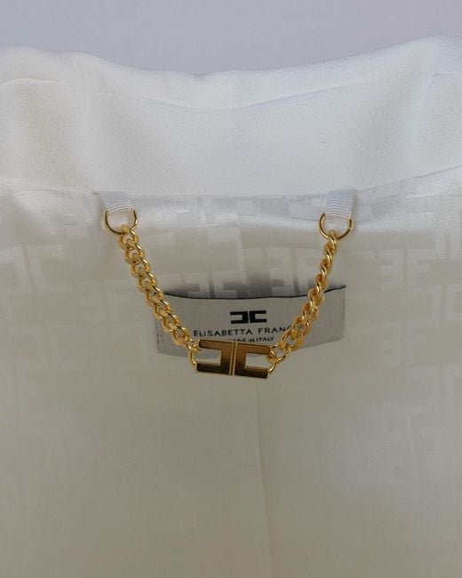 Elisabetta Franchi White Tailleur Monopetto