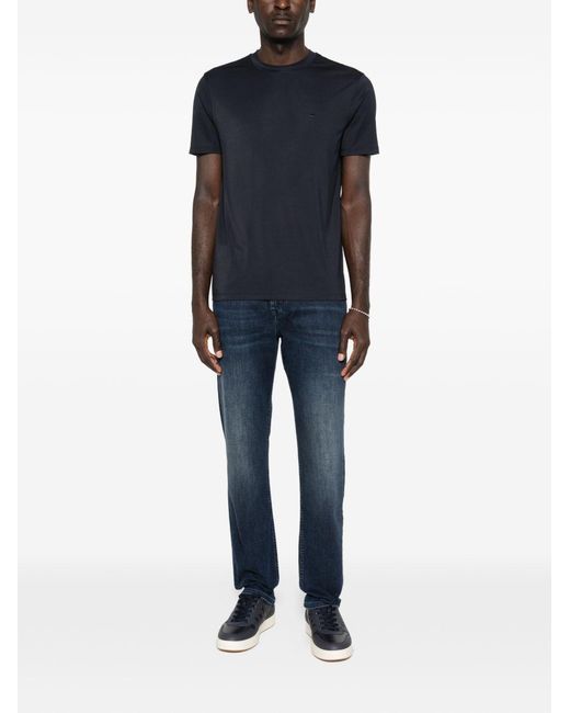 Emporio Armani Black Modal And Silk Blend T-Shirt for men