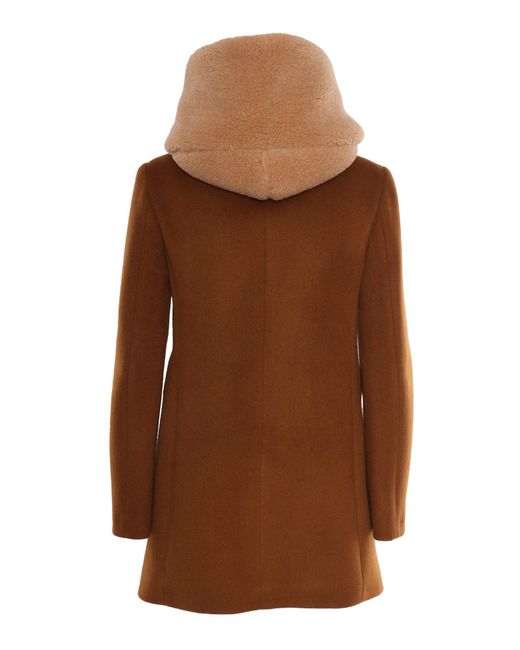 Fay Brown Toggle Coat Db Front Teddy