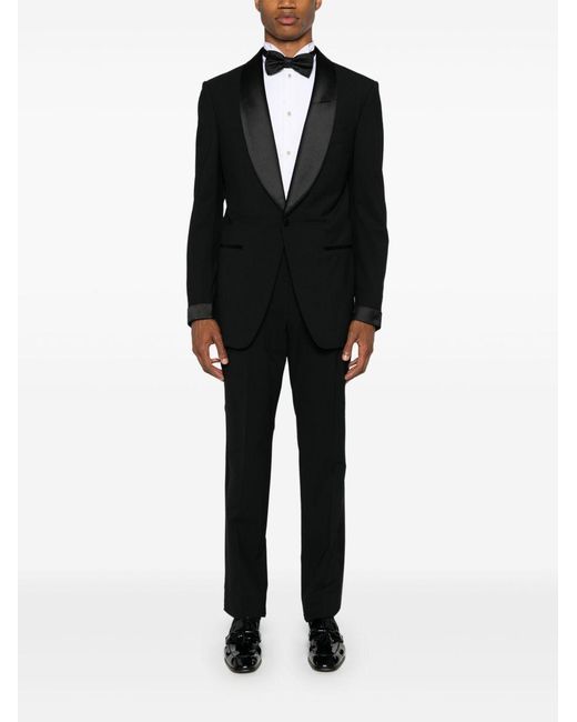 Giorgio Armani White Cotton Smoking Shirt for men