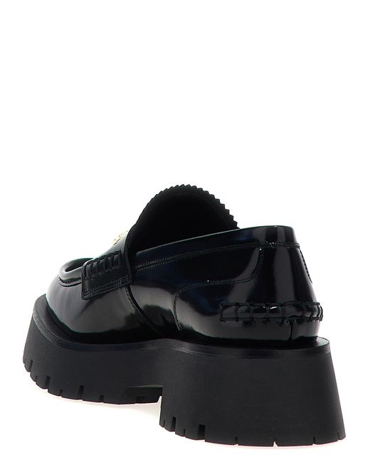 Alexander Wang Black Bürstete Leder -Carter -Slipper