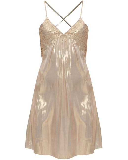 Zadig & Voltaire Mini-Jurk Met Metallic-Effect in het Natural
