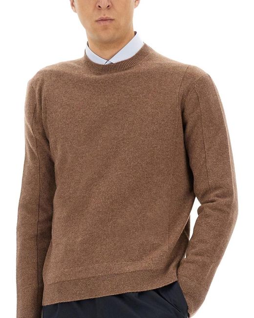 Zegna Brown Wool And Cashmere Sweater for men