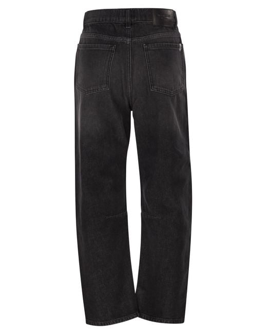 Weekend by Maxmara Black Wkdcaduca Wide Leg Cotton Denim Jeans