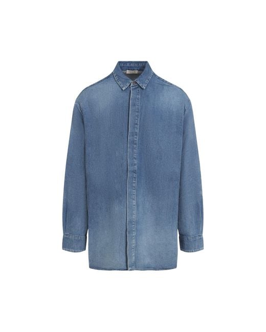 Fear Of God Blue Denim Shirt for men