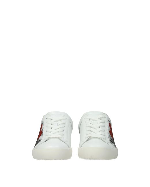 Love Moschino White Sneakers Donna Pelle Bianco