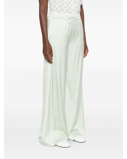Alice + Olivia White Kenley Wide Leg Trousers