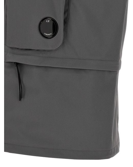 C P Company Gray 'Cp Shell Hooded' Vest for men