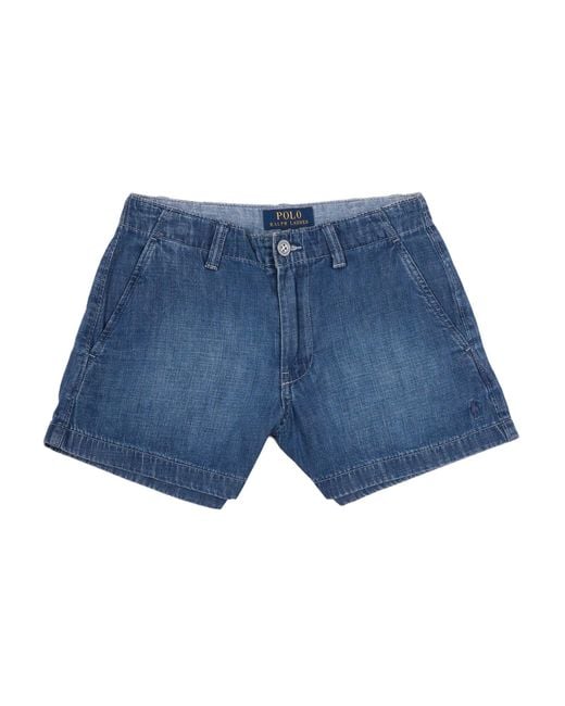 Polo Ralph Lauren Blue Woven-Shorts Cotton Bermuda Short