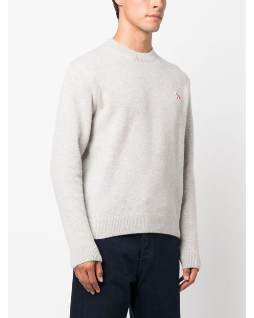 Maison Kitsuné Maison Kitsuné Baby Fox Patch Gewone Jumper in het Gray