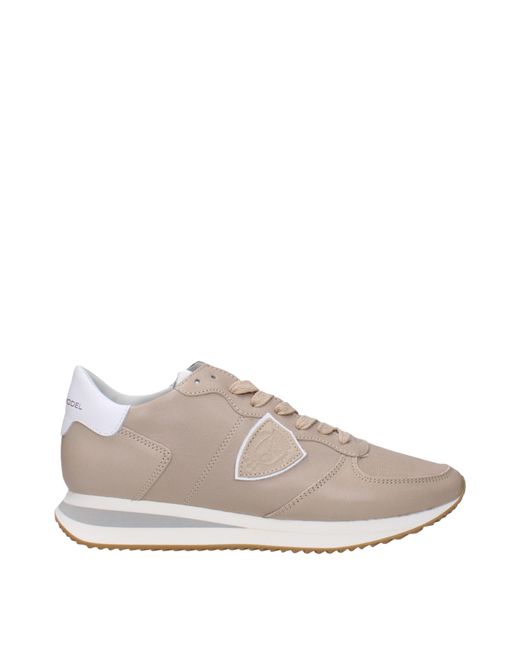 Sneakers de modelo Philippe TRPX Beige de cuero para mujer Philippe Model de color Gray