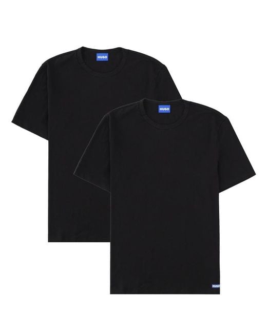 HUGO Black Set Da Due T Shirt Con Logo