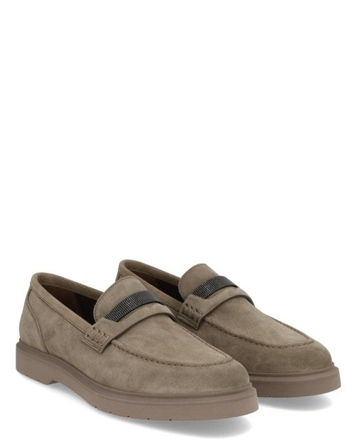 Brunello Cucinelli Brown Leather Loafer