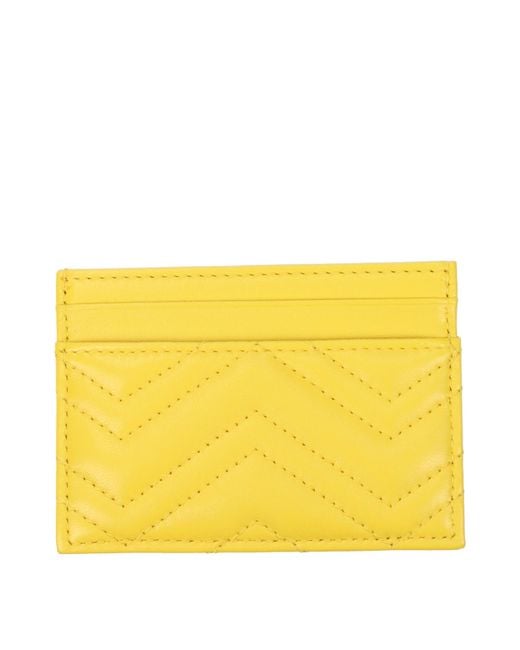 Gucci Yellow Document Holder Leather