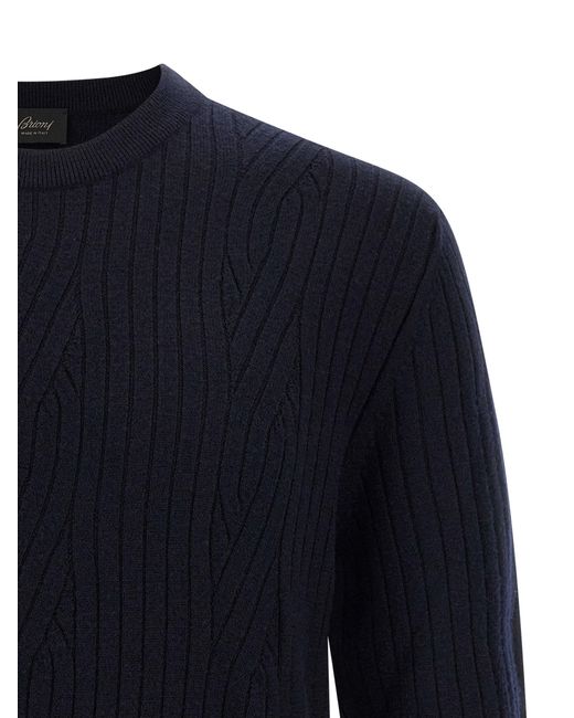 Côtelé et pull tresse Brioni pour homme en coloris Blue