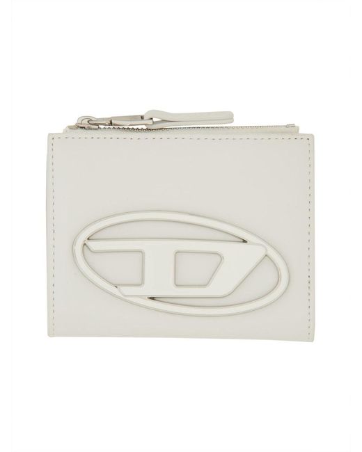 DIESEL Natural Wallet With Logo Plaque