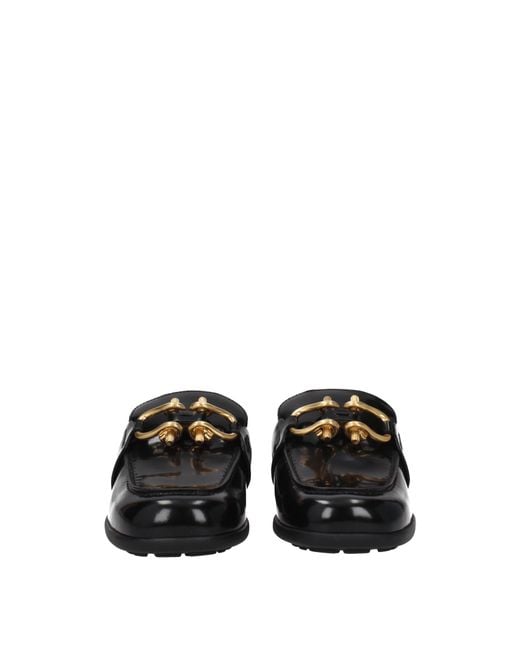 Bottega Veneta Black Ciabatte E Zoccoli Uomo Pelle Nero for men