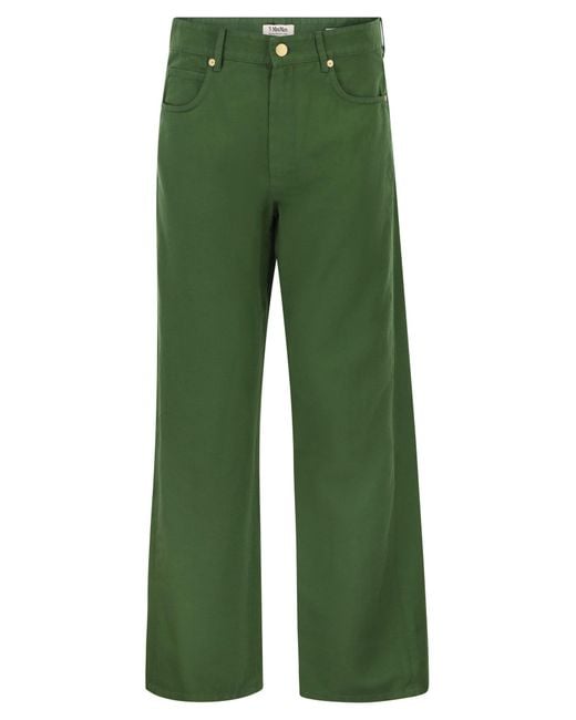 Max Mara Green Smmonorata 5 Pocket Trousers