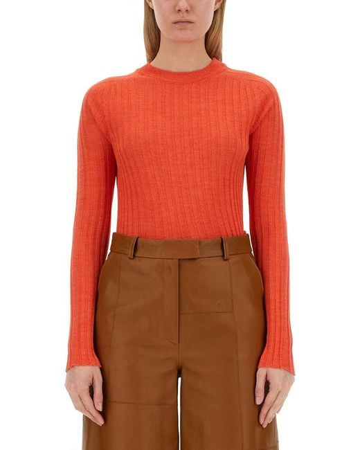 Alysi Red Ribbed Knit